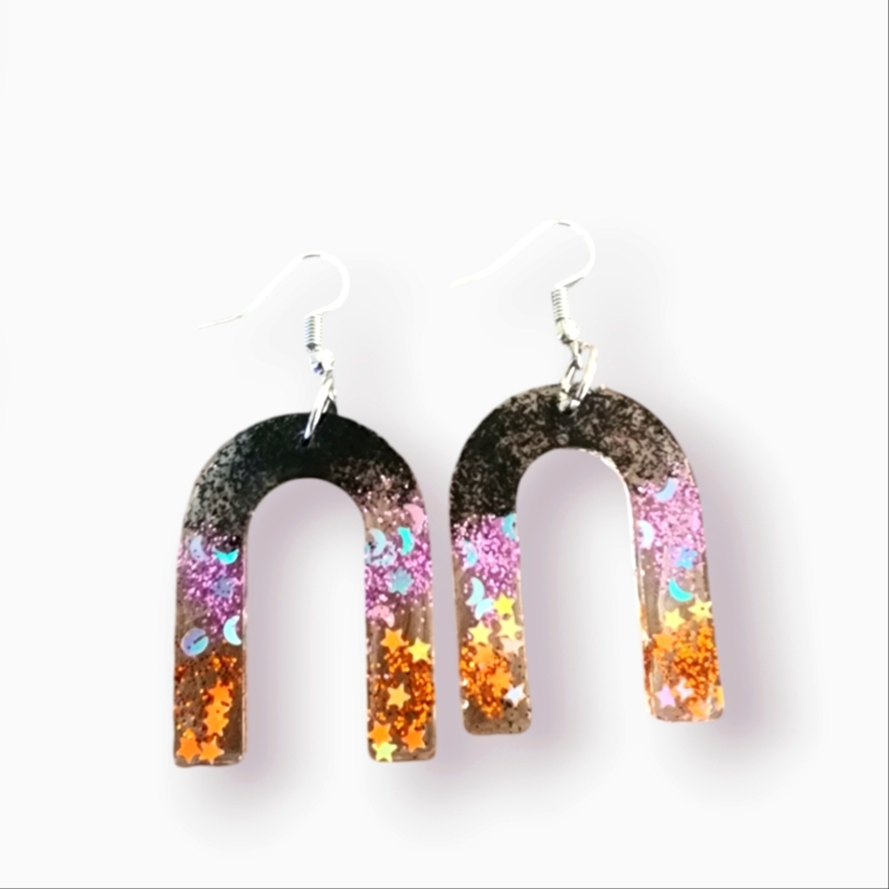 New Handmade Fall Inspired Resin Earrings